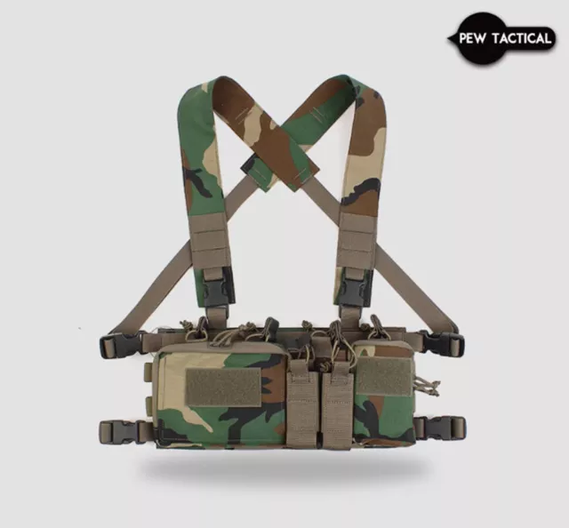 Pew Tactical D3CRX Tactical Quad Chest Rig Haley Strategic Airsoft for 55.6/54.5