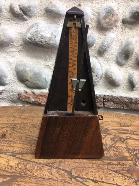 Maelzel Metronome 1880 Ancien Old   XIXe Bois Musique Instrument Marqueterie 8