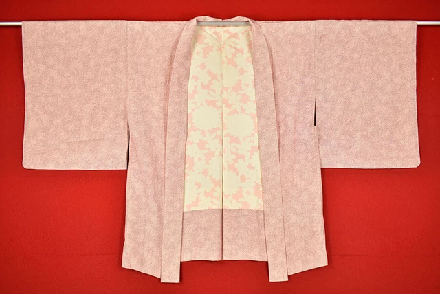 Vintage Japanese Kimono Silk Antique BORO Black HAORI Kusakizome Dyed/B786/510