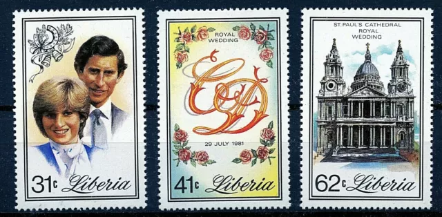 Liberia Charles & Diana Wedding 1981 sg1490/2  - MNH