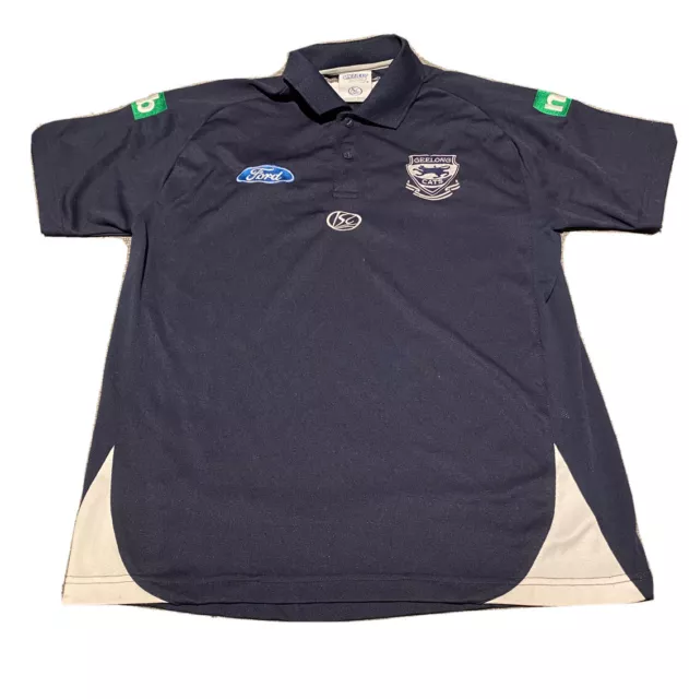 Geelong Cats Polo Shirt Mens Size Medium M Onfield Team Gear AFL