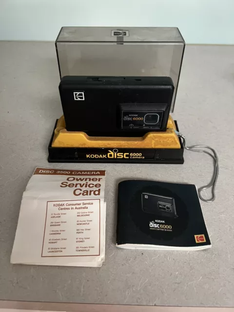 Vintage Kodak Disc 6000 Camera With Display Case And Instructions Brand New