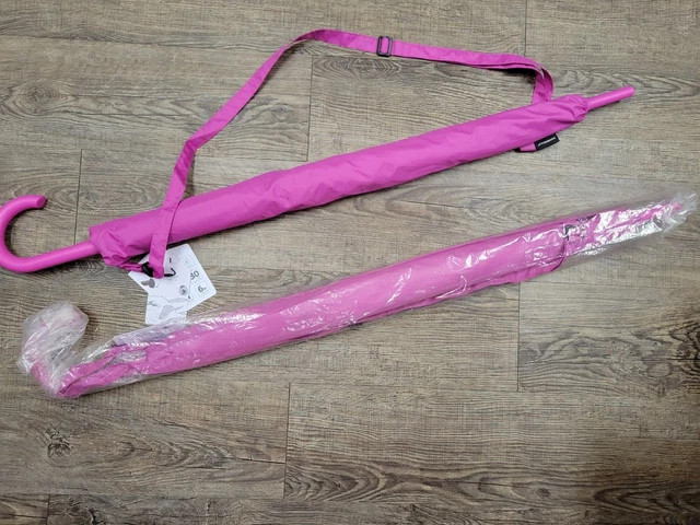 RUMBRELLA Pink Hook Handle Umbrella Windproof UPF 50+, j Stick UV Umbrellas