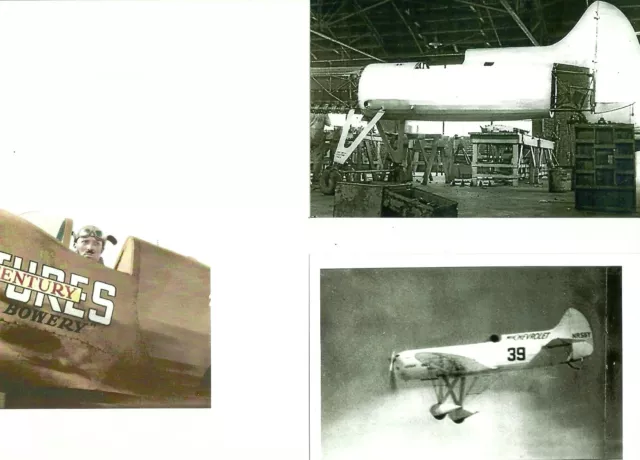 Set Of 3 - Lot #39 Color & B&W 4X6 Photographs: Turner, Miss Chevrolet Airplanes