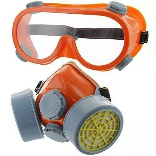 IIT 91440 Twin Cartridge Respirator with Safety Goggles