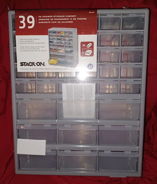 Stack-On Hardware & Craft Storage Cabinet 39 Drawer Organizer Made In USA