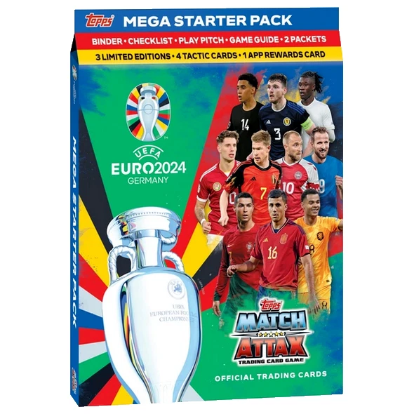 TOPPS MATCH ATTAX Euro 2024 Trading Card Mega Football Starter Pack