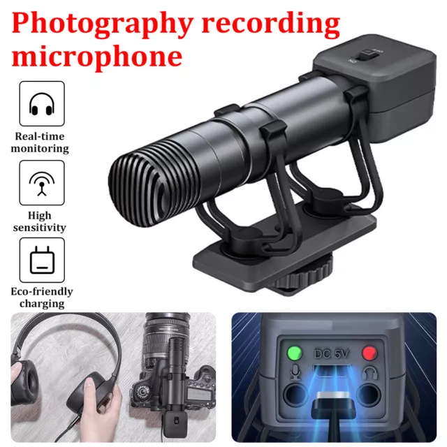 Condenser Microphone Recording Interview Video Mic for Canon Nikon DSLR Camera