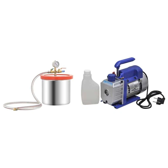 AX Camera A Vuoto 7,4L Pompa Motore 1/4HP Multiuso Vacuometro Olio Nuovo 3100545