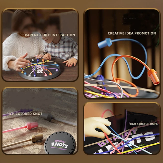 BOARD GAME LINE Twisted Connected Ropes Sorting Thinking Strategy Table ...