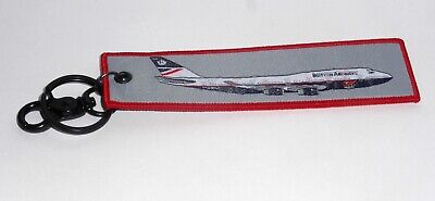 British Airways Landor Boeing 747 Embroidered Keyring Keychain Collectable BA100