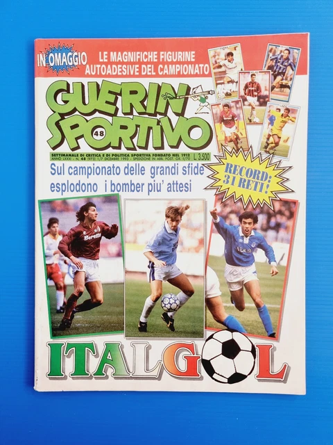 Guerin Sportivo Décembre 1992 - Magazine Lazio Signori - Italie