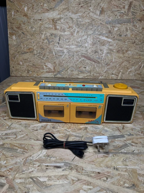 Vintage 80's Panasonic RX-F3 PINK boombox ghettoblaster stéréo cassette radio - France