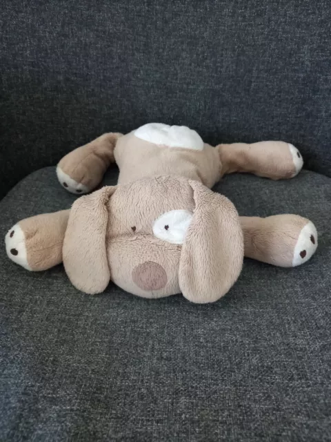 B6-DOUDOU PELUCHE OKAIDI OBAIBI CHIEN BEIGE MARRON CLAIR TACHES ECRU 37 cm