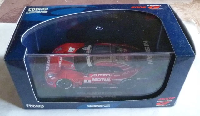 MINIATURE VOITURE AUTO 1:18 Ebbro Nissan Super GT500 Racing Modélisme