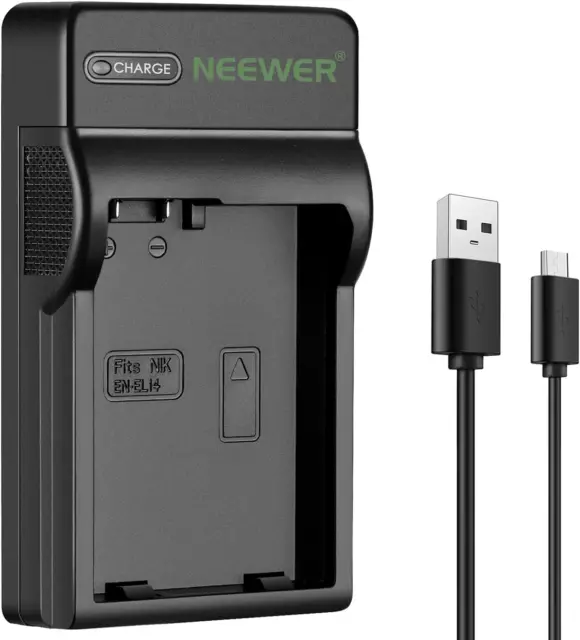 Neewer Slim Fast Micro USB Battery Charger for Nikon EN-EL14 En-El14A, Nikon ...