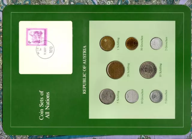 Coin Sets of All Nations Austria UNC All 1984 but 2 Groschen 1983