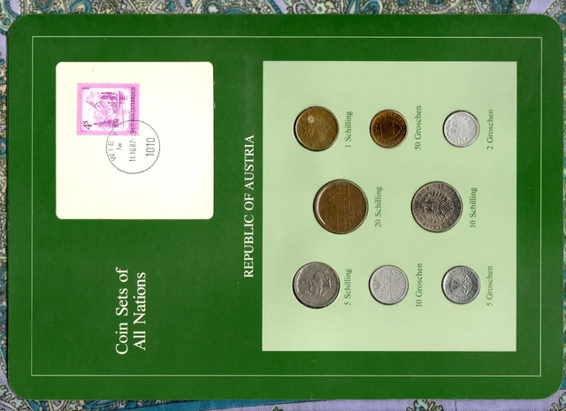 Coin Sets of All Nations Austria UNC All 1984 but 2 Groschen 1983