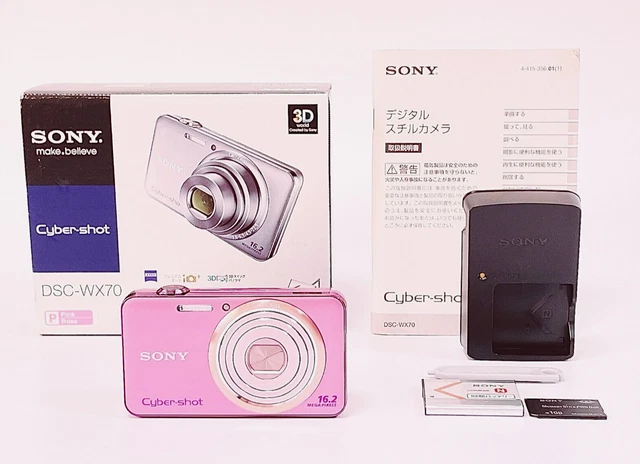 [Near Mint] SONY Cyber-shot DSC-WX70 16.2MP Digital Camera Pink w/ Box Japan