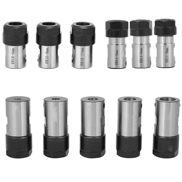 Motor Shaft Collet Chuck ER11 ER16 ER20A with Long Handle and Type A Nut