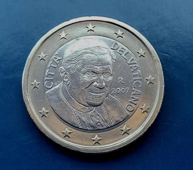 Vatikan - 1 Euro Kursmünze 2007 - Papst Benedikt XVI - aus original KMS