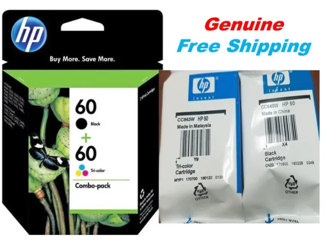 Genuine HP 60 Ink Cartridge Combo for HP 2680 C4680 C4688 Printer-NEW-holiday