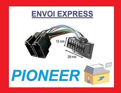 Pioneer DIN ISO auto Radio Adattatore Cavo Connettore 16 Pin Pol DEH P AVH AVIC 