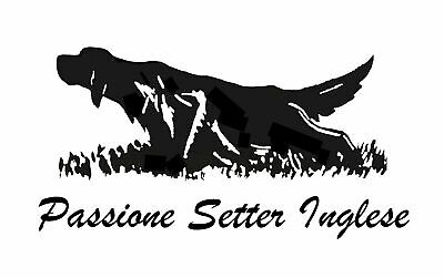 adesivo  cane caccia setter beccaccia dog hunting 