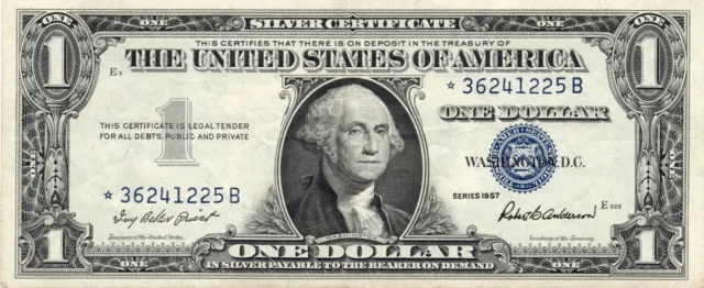 $1 1957*** STAR***SILVER CERTIFICATES Nice Note NO RESERVE
