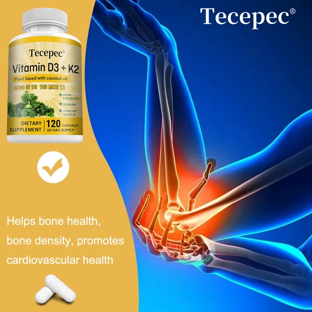 VITAMIN D3+K2 2 in 1 Formula, Immune Support, Heart, Bones, Joint