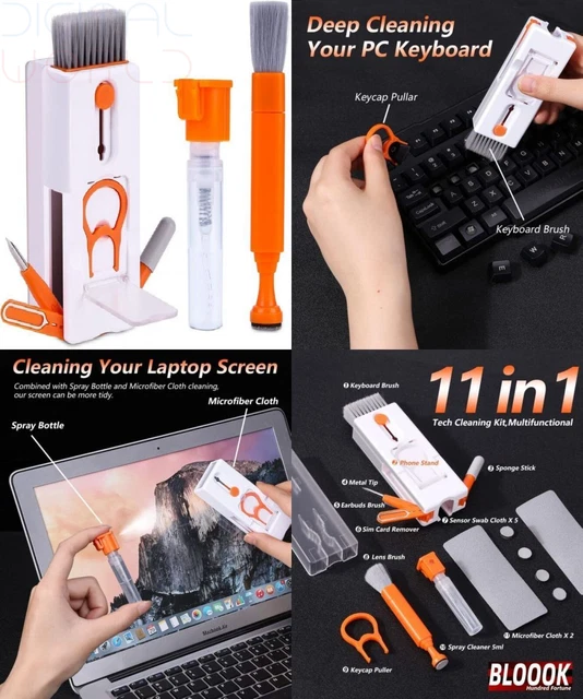 Kit de cepillo de limpieza de teclado BLOOOK, juego de electrónica 11 en 1, multi...