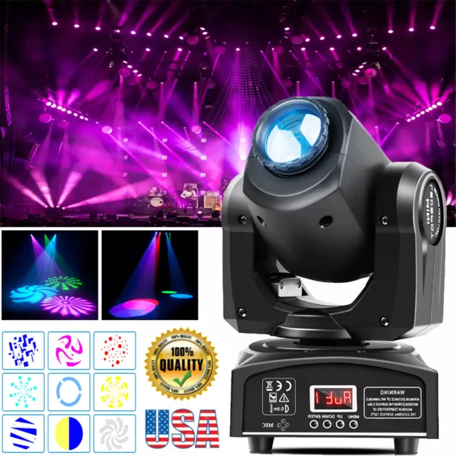 120W LED Gobo Stage Lighting Beam Moving Head Strobe Light DJ Club Disco Bar DMX