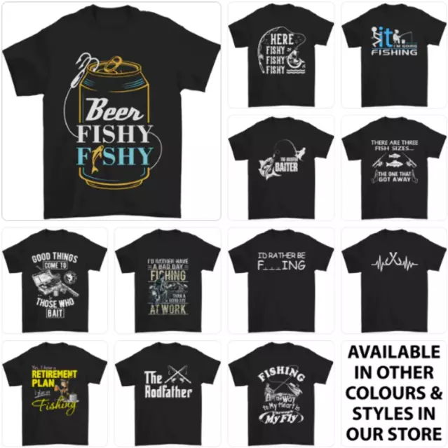 T-shirt da pesca divertente da uomo maglietta da pescatore top 1