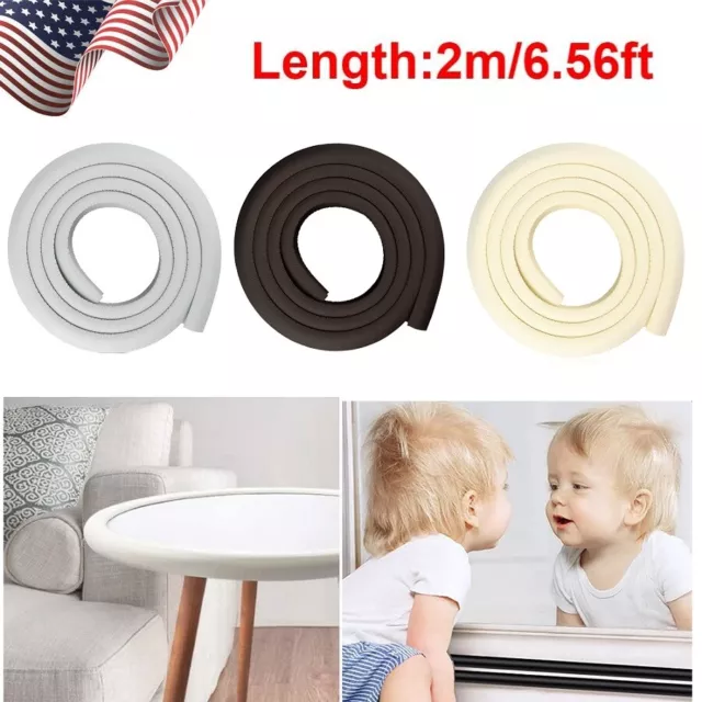 Corner Protector Foam Bumper Baby Safety Guard Strip Table Edge Desk 2M+ 4M Tape