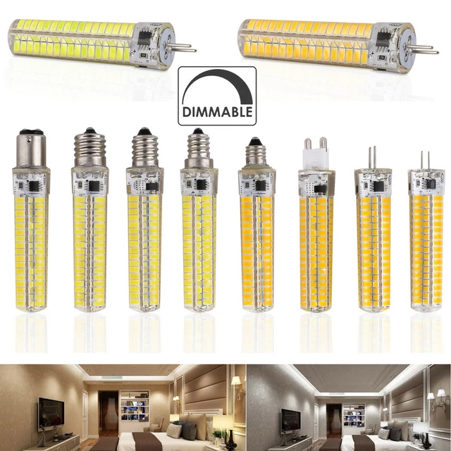 Dimmable LED Silicone Corn Light Bulb 12W E11 G4 E12 G9 E14 GY6.3 B15 Lamp