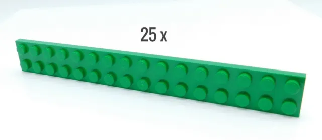 LEGO 25 x plaque verte 2 x 16 ville ville 