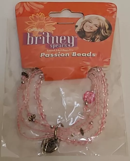 🔥🔥🔥Britney Spears Official Bracelet Charm Beads 2000 New NIP Wow!