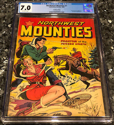 Northwest Mounties #1 Lubbers bondage cover, RCMPolice, Lionel Trains