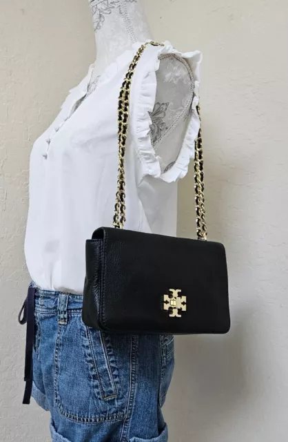 TORY BURCH Black Leather Small Shoulder Bag