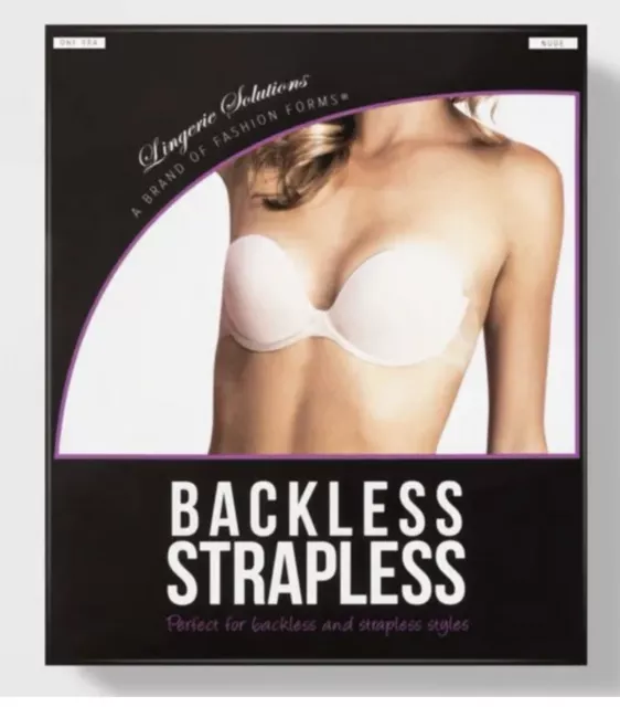 Fashion Forms Women's Adhesive Strapless Backless Bra Nude Reusable 25X Sz B NIB