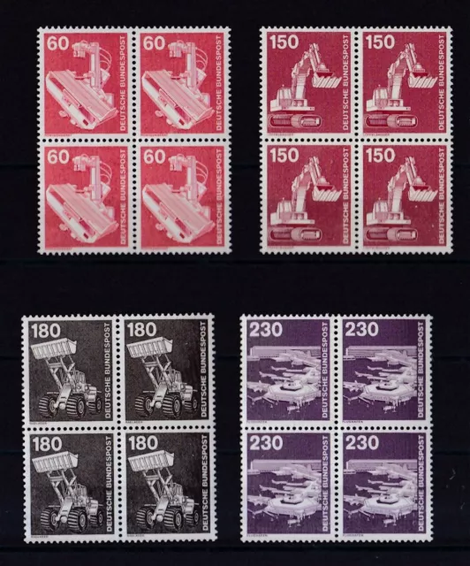 BRD 1978 postfrisch Industrie und Technik 4er Block MiNr. 990+992-994