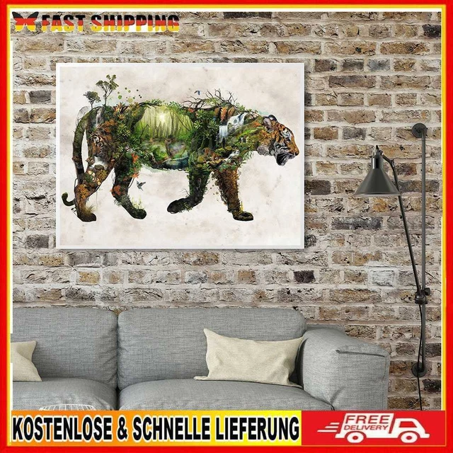 Serie Animal Kits de Pintura de Diamantes Taladro Completo Decoración de Pared Artesanía