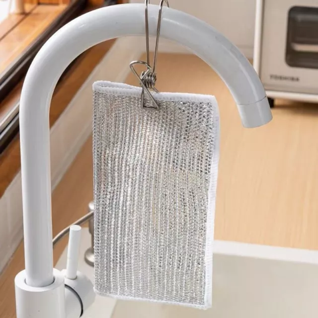 Rust Removal Cleaning Cloth Kitchen Dishwashing Metal Steel Wire Cleaning R URUK