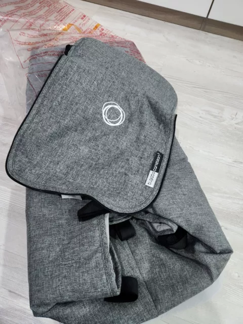 Totalmente Nuevo Bugaboo Cameleon3 Gris Melange Tela de Cuna de Carro con Colchón y Delantal