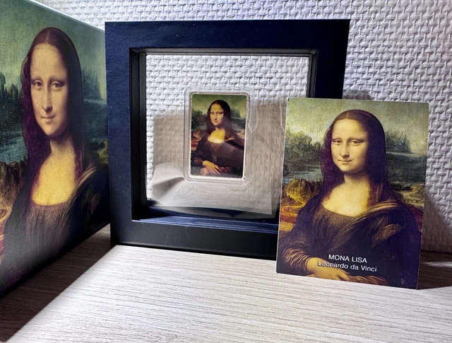 Médaille Collection En Argent - Mona Lisa De Léonard De Vinci (50,75mm, 65g)