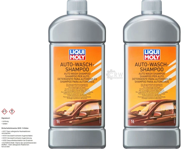 2x LIQUI MOLY Shampoo Lavaggio Auto Bottiglia Shampoo Lavaggio Auto 1545 Plastica 1 l