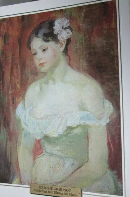 Kunstdruck Impressionismus Berte Morisot Portrait de Jeune Fille  Mädchen