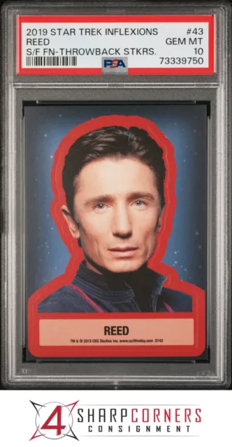 2019 Star Trek Inflexions Throwback Stickers #43 Reed Pop 1 Psa 10 N3638600-750