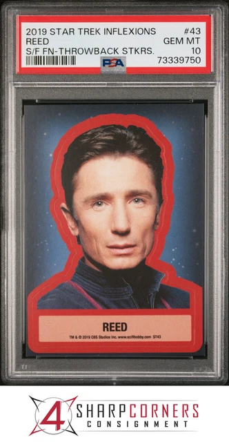 2019 Star Trek Inflexions Throwback Stickers #43 Reed Pop 1 Psa 10 N3638600-750