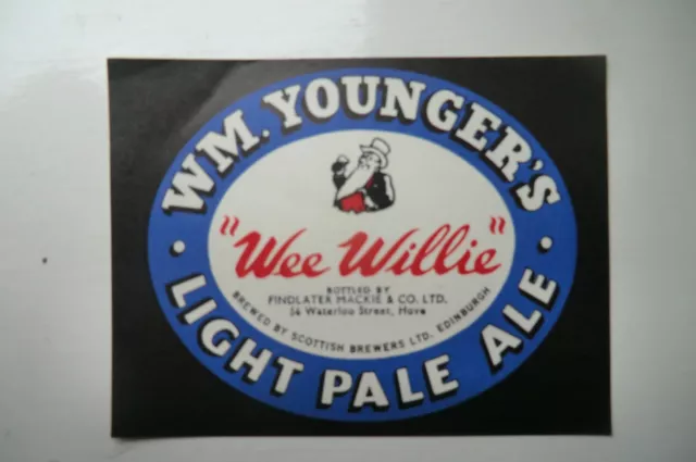 Mint Wm Younger Edinburgh Bottled Findlater Mackie Hove  Brewery Paper Label T5